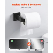 Matte Black 5-Piece Stainless Steel Bathroom Hardware Set 24-inch Towel Bar Towel Rack 2 Robe Hooks Toilet Paper Holder Wall Mounted