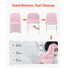 50PCS Pink Stretch Spandex Chair Covers Washable Slipcovers for Dining & Events