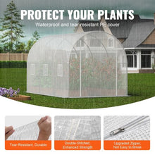 10 x 7 x 7' Ft White Galvanized Frame PE Cover Walk-in Tunnel Greenhouse VV-TG-7502-PE