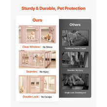 60x59x23 In Dog Whelping Box with Windows & Door Lock Easy to Clean for Pets