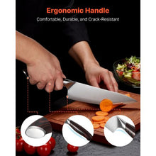 6-Piece High Carbon Stainless Steel Kitchen Knife Set with Magnetic Walnut Knife Holder