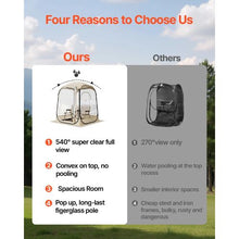 Pop-Up Sports Tent – 50x50 in Clear Bubble Tent for 1 Person Waterproof Outdoor Pod with Floor Mat & Top Cover