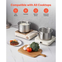 4 QT Stainless Steel  Saucepan with Glass Lidfor Oven Dishwasher Induction Cooker