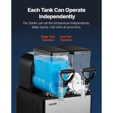 Commercial 6L/1.6Gal x 2 Tank Slushie Machine - Self-Cleaning Frozen Drink Maker for Restaurants Bars & Parties