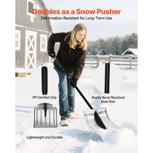 16 In Aluminum Alloy Snow Shovel with Non-Slip Grip Lightweight & Detachable for Driveway Garden & Outdoors
