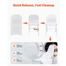 12-Pack Premium White Stretch Chair Covers – Fitted Washable Slipcovers for Wedding & Banquet Chairs (White)