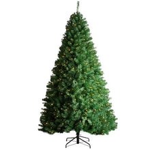 Prelit Flocked Artificial Christmas Tree Xmas with 550 Warm White LED Lights Decoration (7.5FT)