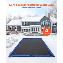 22.4 × 22.2 in Corner Winter Water Bags Pack Of 4 Corner Pool Water Tubes with Leak-Proof Screw Cap