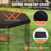 Dog Playpen 8-Panel Foldable Metal Fence with Cover & Stakes 24" H Indoor/Outdoor
