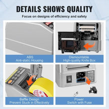 Automatic Tape Dispenser Electric Tape Cutter Packaging Machine 6-60mm Tape Width