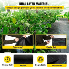 4 x 300' Ft Black Cover Mat Heavy Duty Woven Grass Control Geotextile for Garden 5.8oz Landscape Fabric Weed Barrier VV-FCB-PE 4*300FT 5.8OZ