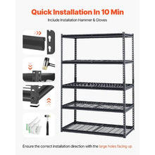 5-Tier Heavy Duty Storage Shelves 3000 lbs Capacity