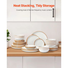 White Dinnerware Set Ceramic Plates and Bowls Sets HL8SS-03 (Pack of 32)