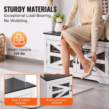 42" Hall Tree Entryway Bench with LED Coat Rack Shoe Storage Adjustable Shelves & 7 Hooks for Mudroom Entryway & Hallway