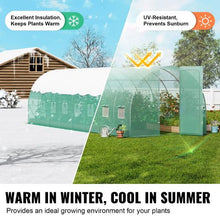 28 x 10 x 7.5' Ft Green Galvanized Frame PE Cover Walk-in Tunnel Greenhouse VV-TG-206-PE