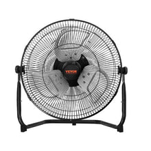 14-Inch Industrial Floor Fan - 2,560 CFM High Velocity 3-Speed Metal Fan with 360° Tilt