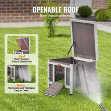 Weatherproof Outdoor Cat House with PVC Door Flaps and Open Roof 21"L x 17"W x 17"H