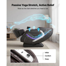 4D Full Body Massage Chair Zero Gravity SL Track Yoga Stretch AI Voice Control Heat Foot Rollers & 36 Airbags