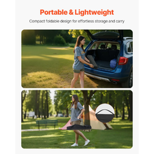 Portable Roll Up Camping Table – Adjustable Aluminum Table with Mesh Shelf & Carry Bag (Silver)