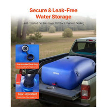 142.7 Gallon Collapsible Water Storage Bladde Leakproof 1000D PVC Water Tank for Camping RV Garden & Emergency Use (Blue)