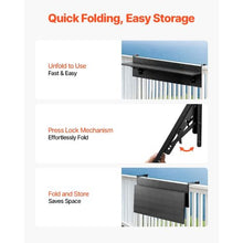 12x32 Inch Folding Balcony Railing Table – Outdoor Bar Table 50 lbs Capacity Fits 1" to 4.3" Railings