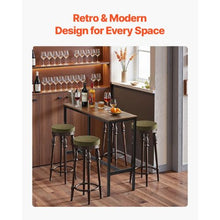 Sturdy Metal Frame High Top Pub Table – 39"x16"x35.5" – Rustic Brown & Black – Easy to Assemble Bar Height Cocktail Counter for Living Room & Parties