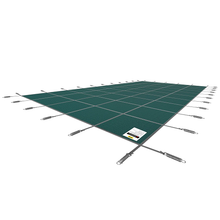 Pool Safety Cover 16x40 ft Inground Rectangle Pool Cover, Green PP Mesh Winter Safety Cover for Swimming Pools (No Tray)