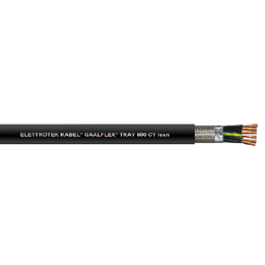 18 AWG 4C Bare Copper Shield Al Tape TC Braid PVC Gaalflex Tray 600 CY Lean Cable
