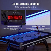 89" Air-Powered Hockey Table with Electronic Scoring for Game Room Family Home
