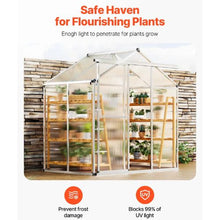 6 x 4' Ft Outdoor Walk-in Greenhouse for Garden Polycarbonate Greenhouse SNG190-2