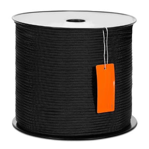 3/16" x 1000FT 32 Strand Outdoor Braided Nylon Rope Black