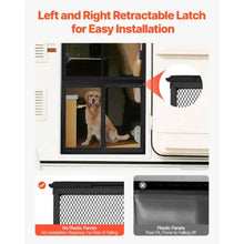 24.5 × 20 Inch RV Screen Door Protector Aluminum Alloy Grille Breathable Mesh (Black)