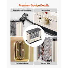 10,000 BTU Portable Kerosene Heater with Adjustable Flame & Safety Shut-Off for Home & Outdoor Use