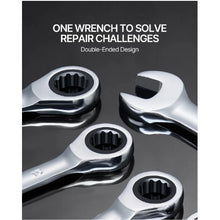 30-Piece Ratcheting Wrench Set SAE & Metric Cr-V Steel with Organizer Rack