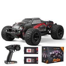 1:10 Scale RC Car 4WD Off-Road Monster Truck 38 km/h 45° Wheelie 2 Batteries for Kids 8+