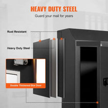 Heavy-Duty Through-Door Mail With Key Drop Box MA074 black