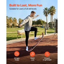 Wooden Balance Board Trainer for Adults Curved Wobble Board Core Training & Home Gym (Orange)