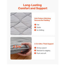 80 x 60 x 2.5 In Queen Size Japanese Tatami Mat, Foldable 9-Layer Futon Mattress with Storage Bag (Gray)