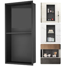 13 x 25 Inch No Tile Shower Niche 304 Stainless Steel Double Shelf