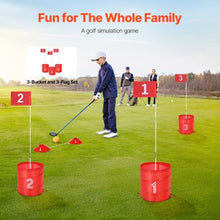 3-Hole Backyard Golf Chipping Game, Portable Outdoor Golf Game for Adults and Kids