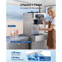 Freestanding Commercial Soft Serve Ice Cream Machine 2200W