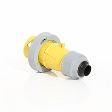 Leviton 30 Amp 125V LEV Series IEC Pin & Sleeve Plug with Clamp Yellow 330P4WLEVA