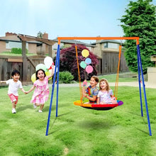 Backyard Swing Set – 440 lbs Capacity 40" Saucer Seat Heavy-Duty A-Frame Easy Assembly