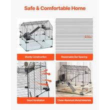 22.8"x15"x21.3" 360° Hamster Cage – Ventilated Habitat with Water Bottle