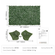 59" x 98" Greenery Ivy Fence with Mesh Backing & Strengthened Joints – Artificial Green Wall Screen