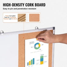 24" x 18" Whiteboard & Cork Board Combo with Aluminum Frame – 2-in-1  for School Office