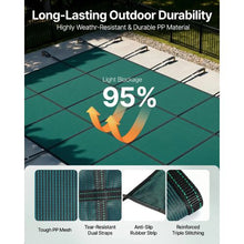 14x26 ft Inground Pool Safety Cover Mesh Winter Cover (Green)