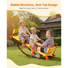 2-Seat Kids Metal Seesaw, Rocking Teeter Totter with Handles, 200 lbs Capacity, Outdoor Toy for Ages 3+