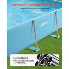 118 x 78 x 30 Inch Rectangular Frame Pool – Steel Metal Above Ground Swimming Pool 1046 Gallon Easy Setup