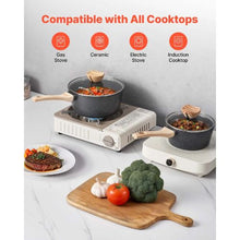 1.5 QT & 2.5 QT Nonstick Saucepan Set with Glass Lids for Kitchen